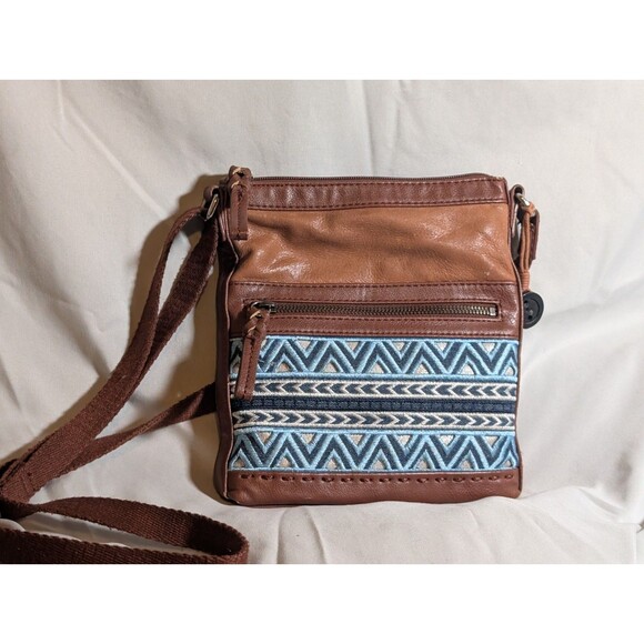 The Sak Pax Swing Pack, Blue Embroidery Crossbody Bag - Picture 2 of 10